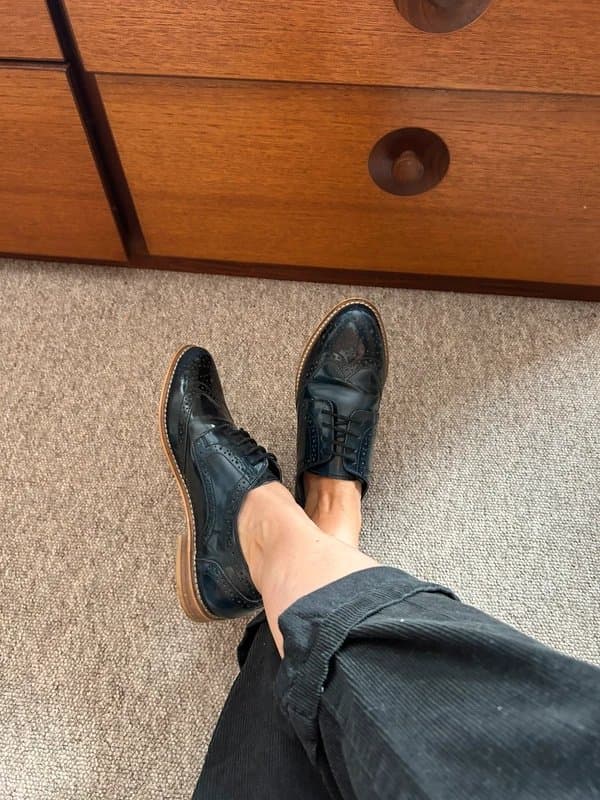 ASOS ASOS navy patent brogues size 6