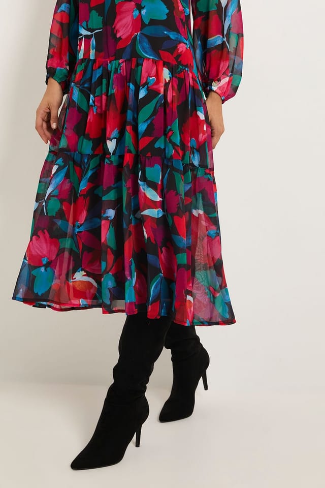 Wallis Wallis Women's Floral Print Smock Dress in Black - 2