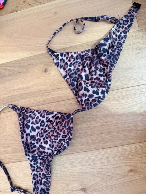 ASOS Leopard bikini top