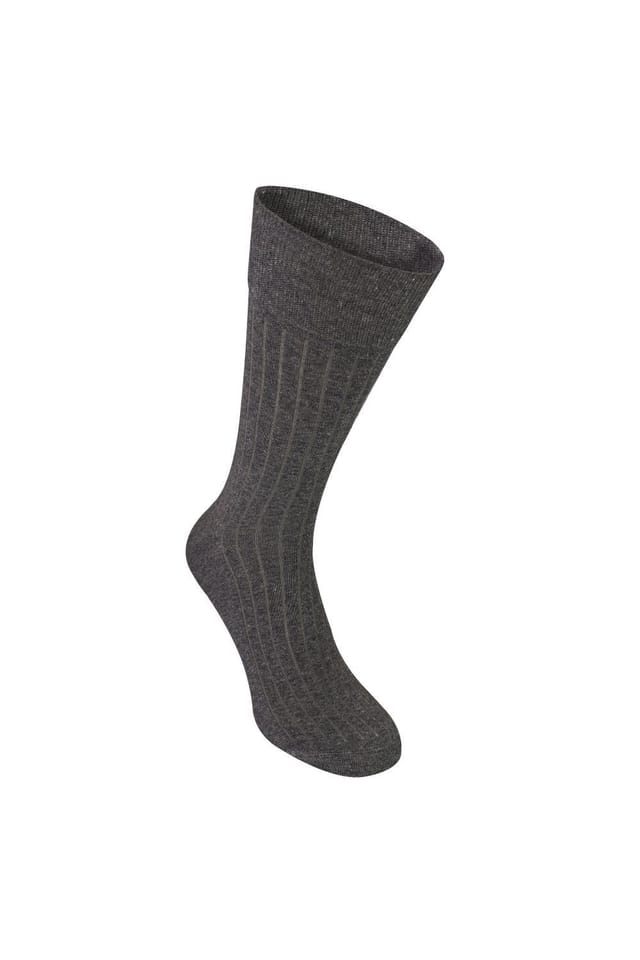 Steven Steven Men's Cotton Camel Wool Socks - Warm Breathable Comfort for Everyday Wear in Grey - 3