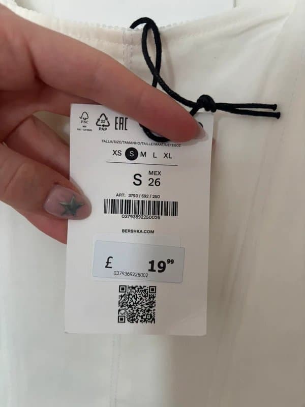 Bershka Bershka white corset top with bows