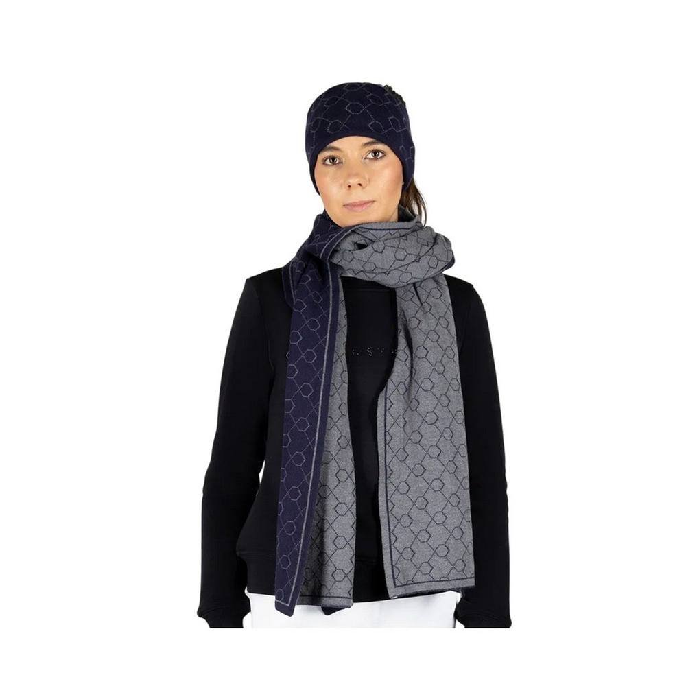 Coldstream Coldstream Women's Morham Repeat Logo Knitted Scarf in Navy - 1
