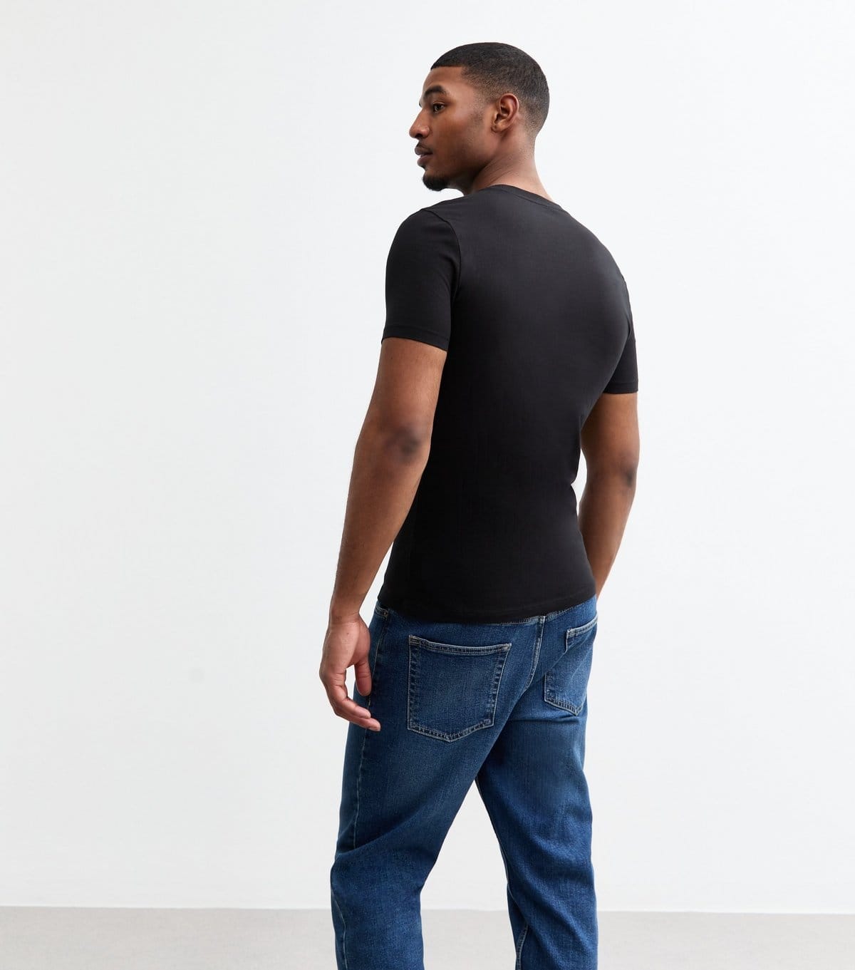 New Look Men's 2 Pack Black Muscle Fit T-Shirts New Look - 4