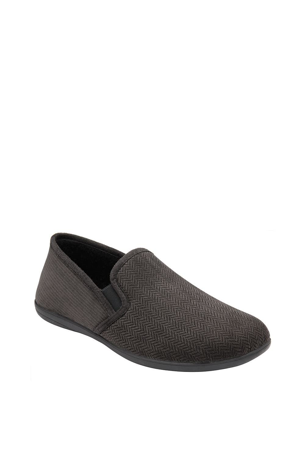 Lotus Lotus Men's 'Peter' Textile Full Slippers in Grey
