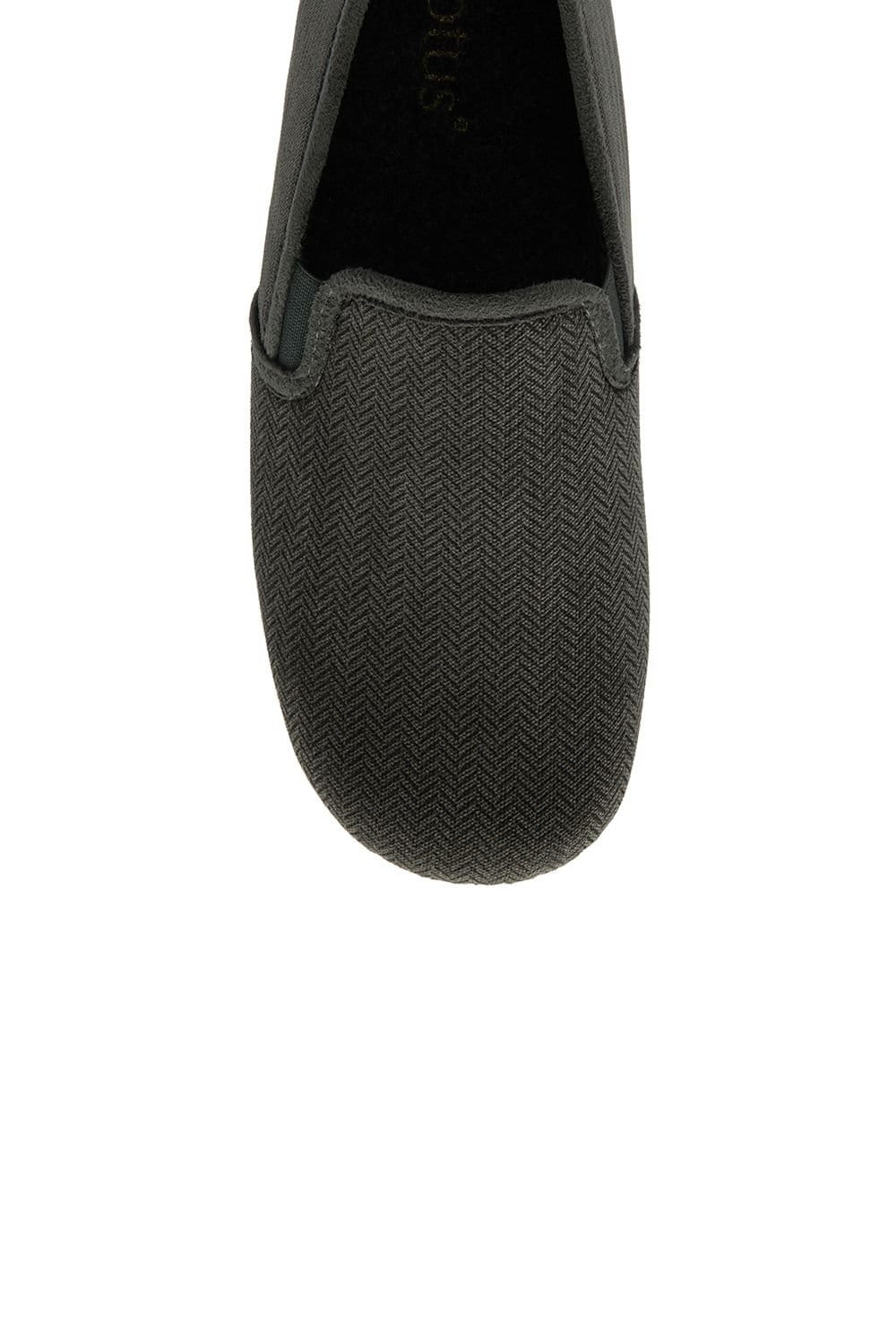 Lotus Lotus Men's 'Peter' Textile Full Slippers in Grey - 4