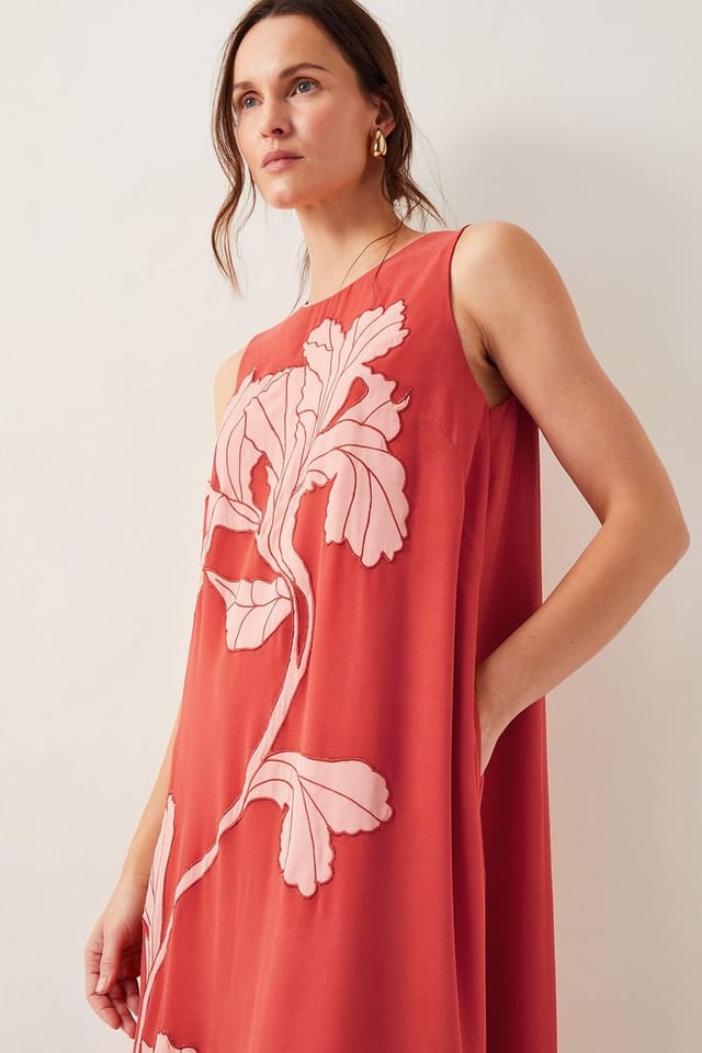 Monsoon Monsoon Women's Kathleen Embroidered Maxi Dress Orange - 3