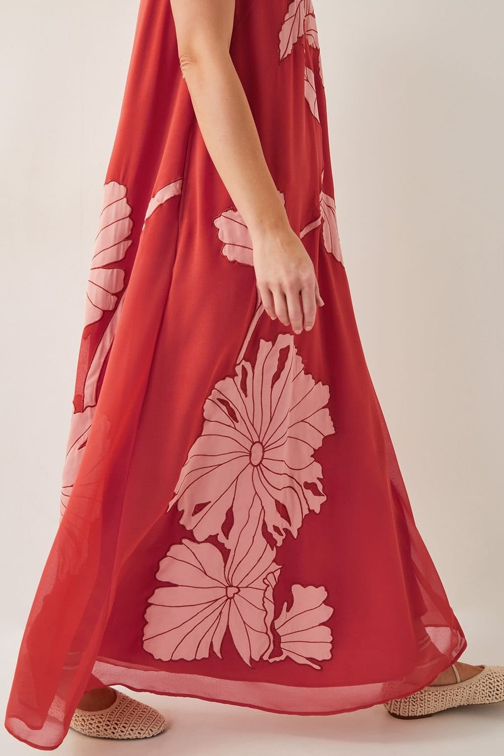 Monsoon Monsoon Women's Kathleen Embroidered Maxi Dress Orange - 4
