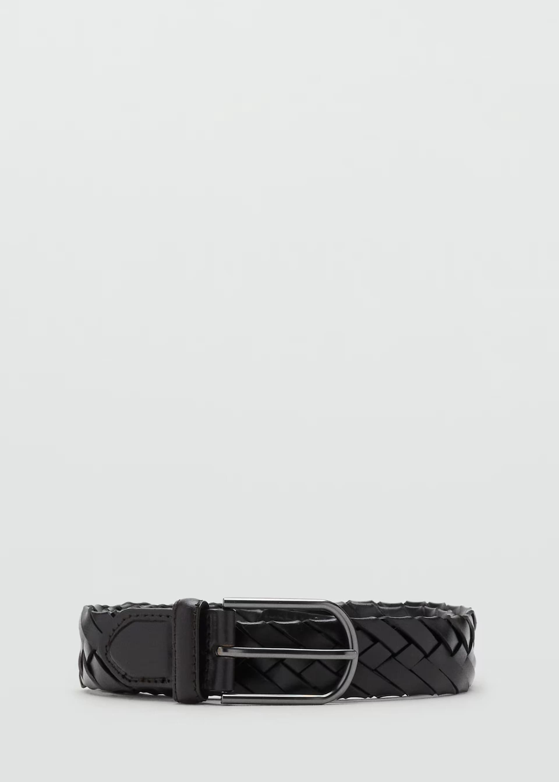 ASOS ASOS Dark Brown Leather Braided Belt