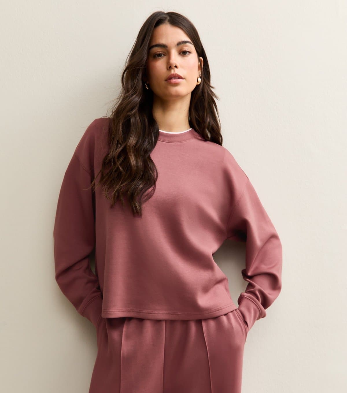 New Look New Look Bright Pink Oversized Crew Neck Sweatshirt