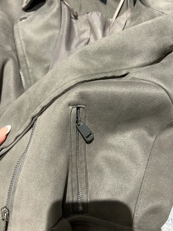 New Look Grey leather jacket