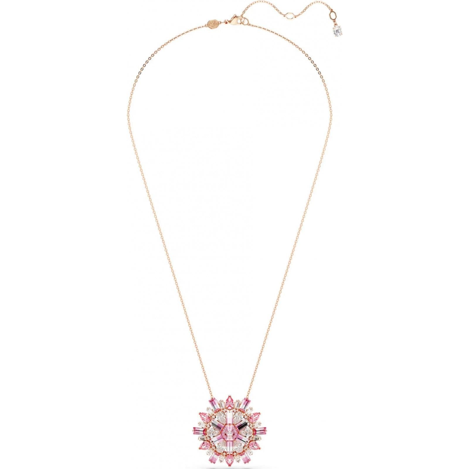 Swarovski Swarovski Rose Gold Necklace with Pink Crystals