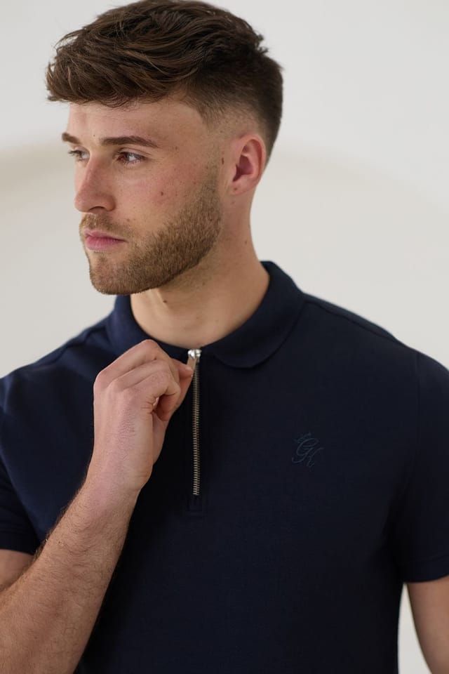 Gym King GYM KING Men's Portals Texture Polo Navy - 3