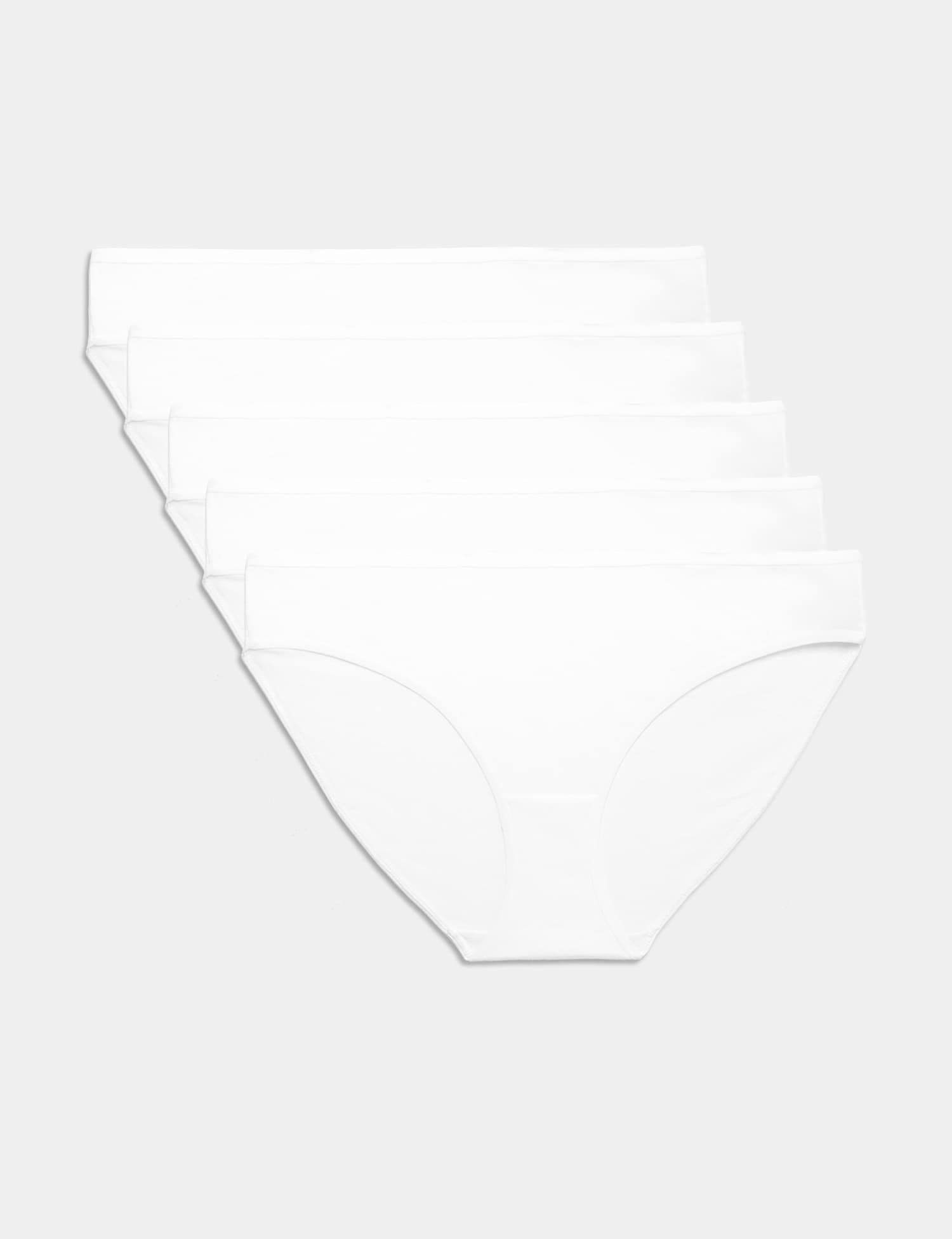 Marks & Spencer M&S 5pk Pure Cotton Bikini Knickers White