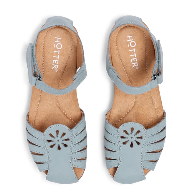 Hotter Hotter Women's 'Dinaric' Fisherman Sandals in Duck Egg Blue - 3