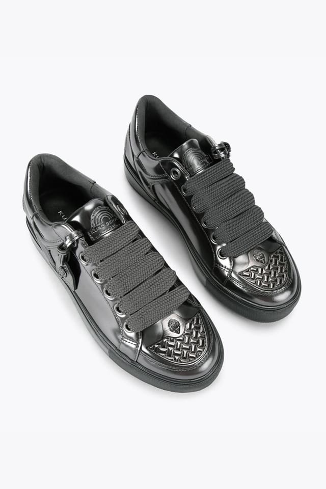 Kurt Geiger London Kurt Geiger London Men's 'Southbank Tag Sneaker' Leather Trainers in Grey - 2