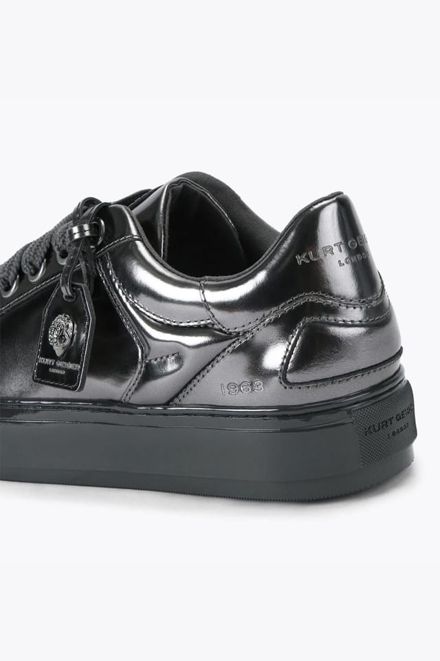 Kurt Geiger London Kurt Geiger London Men's 'Southbank Tag Sneaker' Leather Trainers in Grey - 3