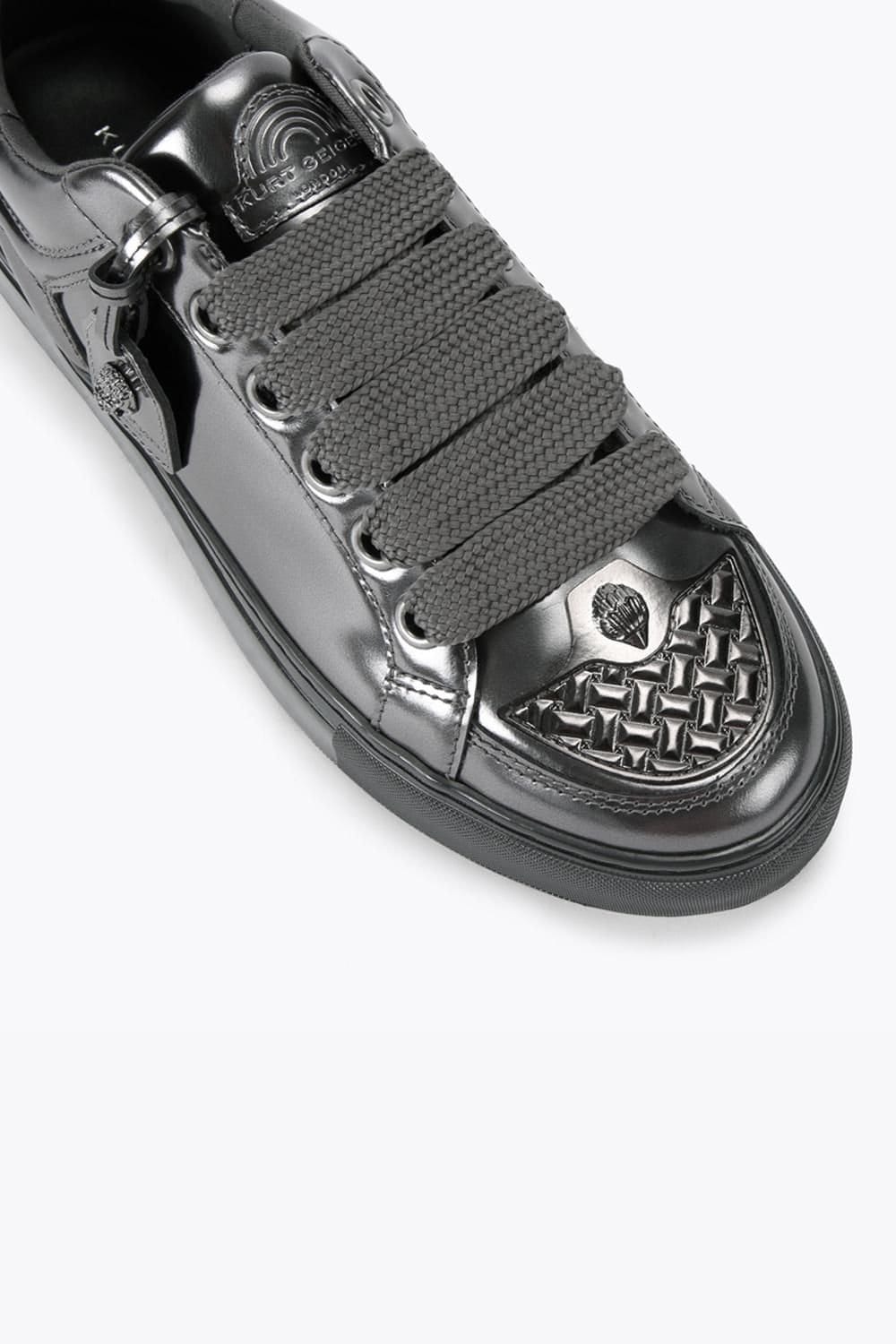 Kurt Geiger London Kurt Geiger London Men's 'Southbank Tag Sneaker' Leather Trainers in Grey - 4