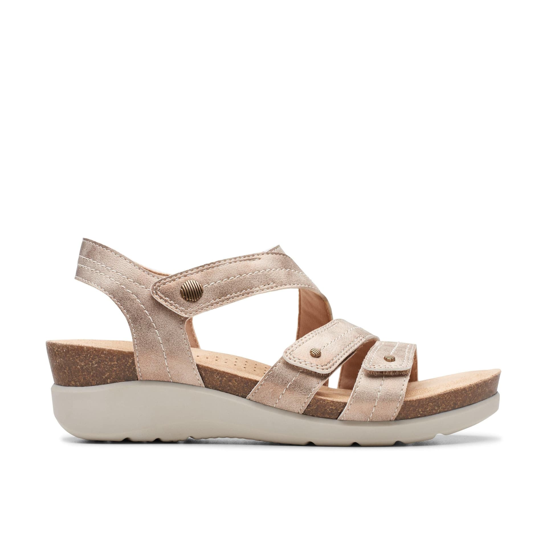 Clarks Clarks Women's Calenne Clara Bronze Metallic Wedges in Metallics
