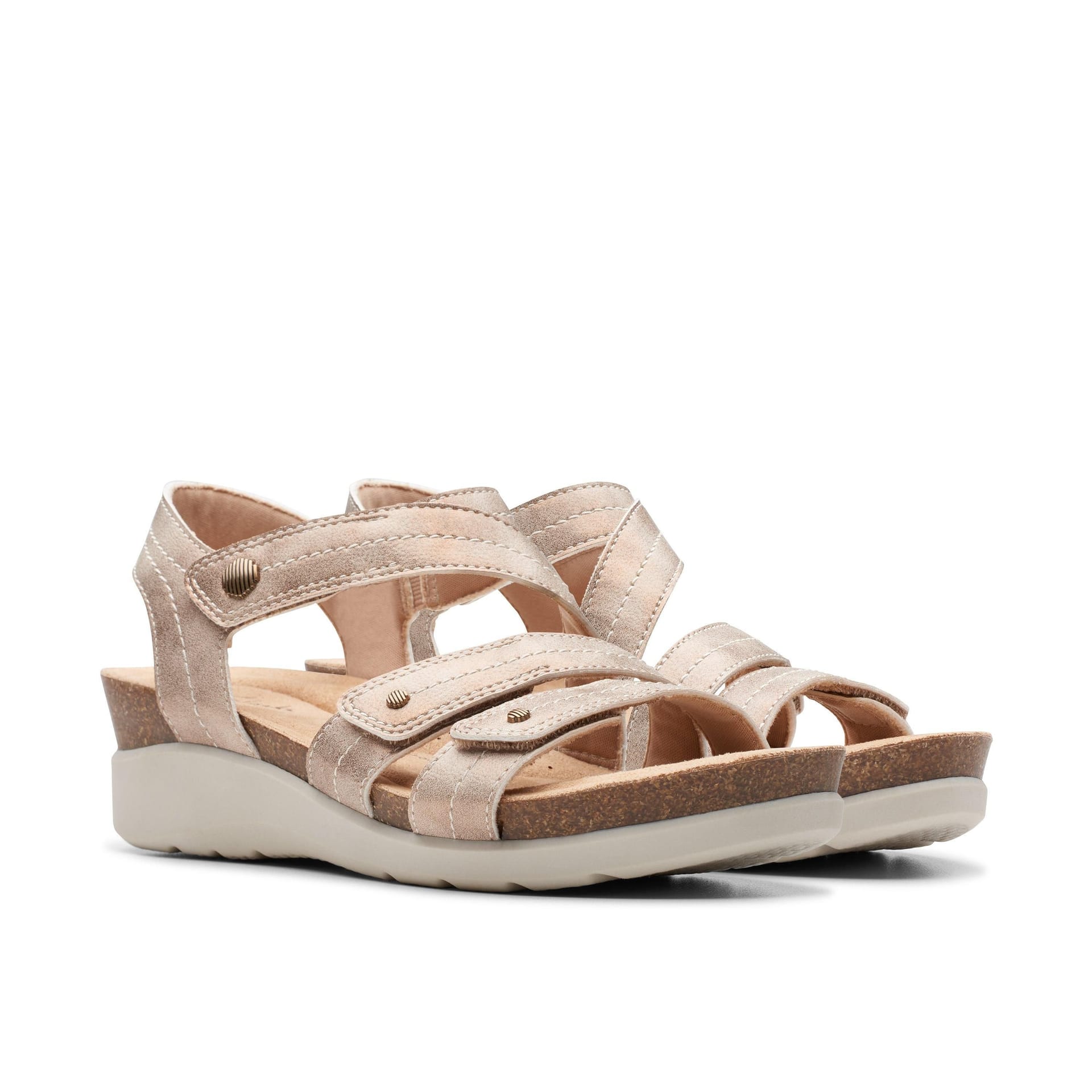 Clarks Clarks Women's Calenne Clara Bronze Metallic Wedges in Metallics - 4