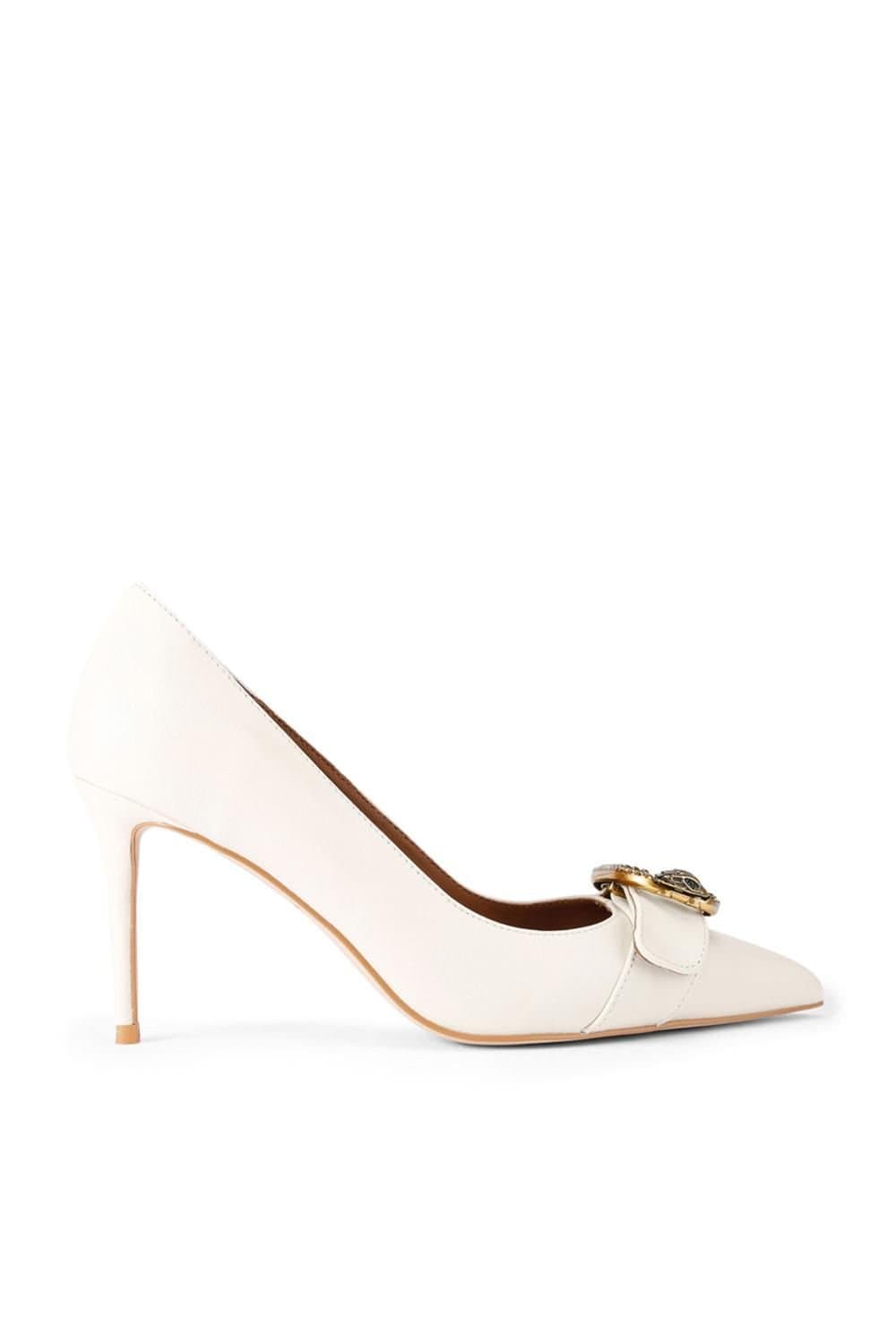 Kurt Geiger London Kurt Geiger London Women's 'Kgl Mayfair Court Sm Egl' Leather Heels in Cream