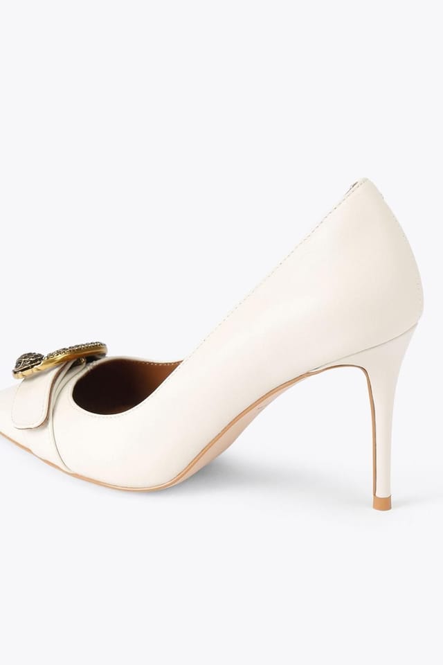 Kurt Geiger London Kurt Geiger London Women's 'Kgl Mayfair Court Sm Egl' Leather Heels in Cream - 3