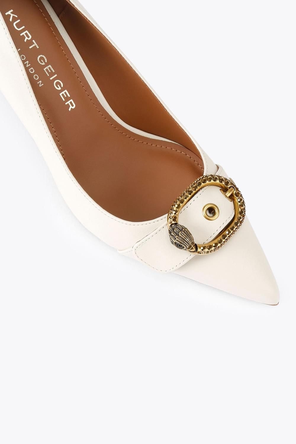 Kurt Geiger London Kurt Geiger London Women's 'Kgl Mayfair Court Sm Egl' Leather Heels in Cream - 4
