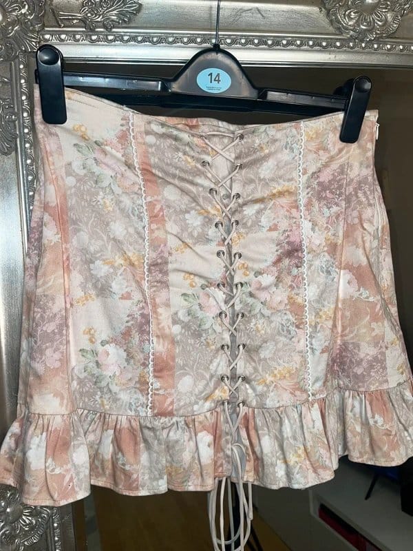 ASOS Floral Corset Skirt Size 14