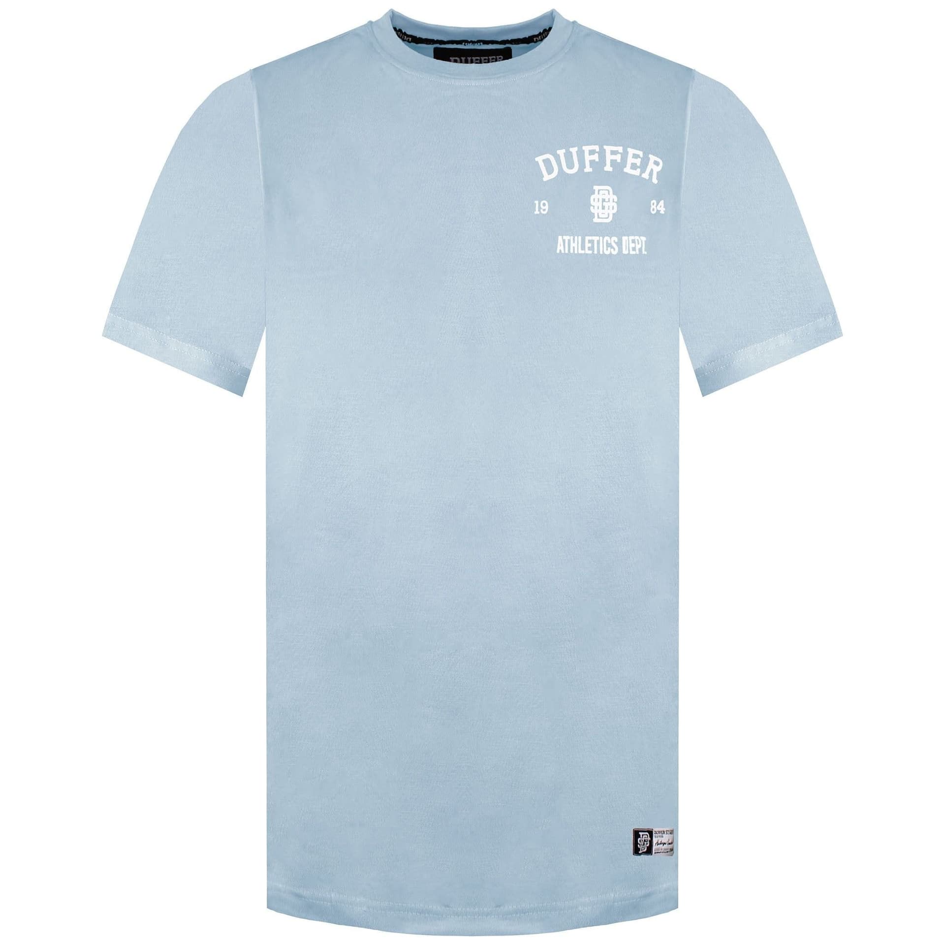 Duffer Duffer Men's Locker Blue Marl T-Shirt in Light Blue