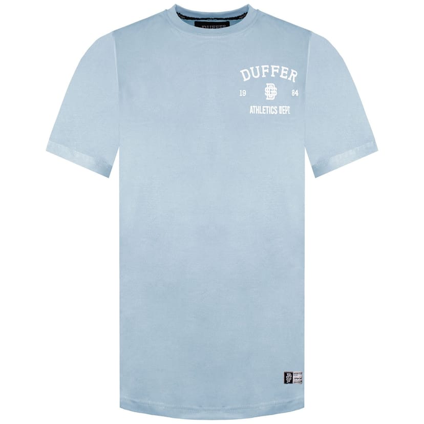 Duffer Duffer Men's Locker Blue Marl T-Shirt in Light Blue - 1