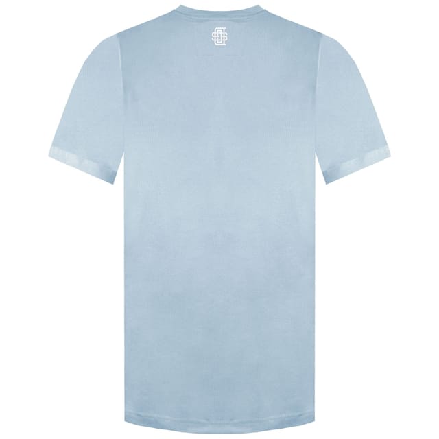 Duffer Duffer Men's Locker Blue Marl T-Shirt in Light Blue - 2