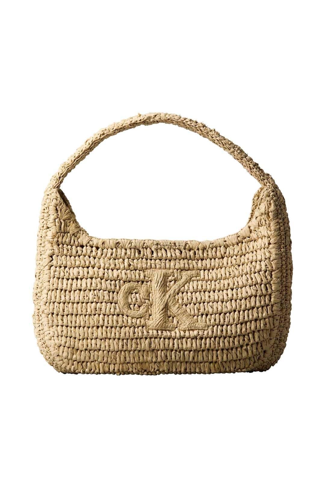 Calvin Klein Calvin Klein Natural Raffia Shoulder Bag