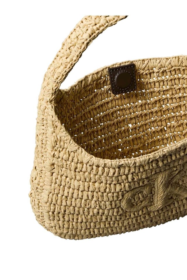 Calvin Klein Calvin Klein Women's Bold Raffia Sm Shoulder Bag Natural Raffia - 2