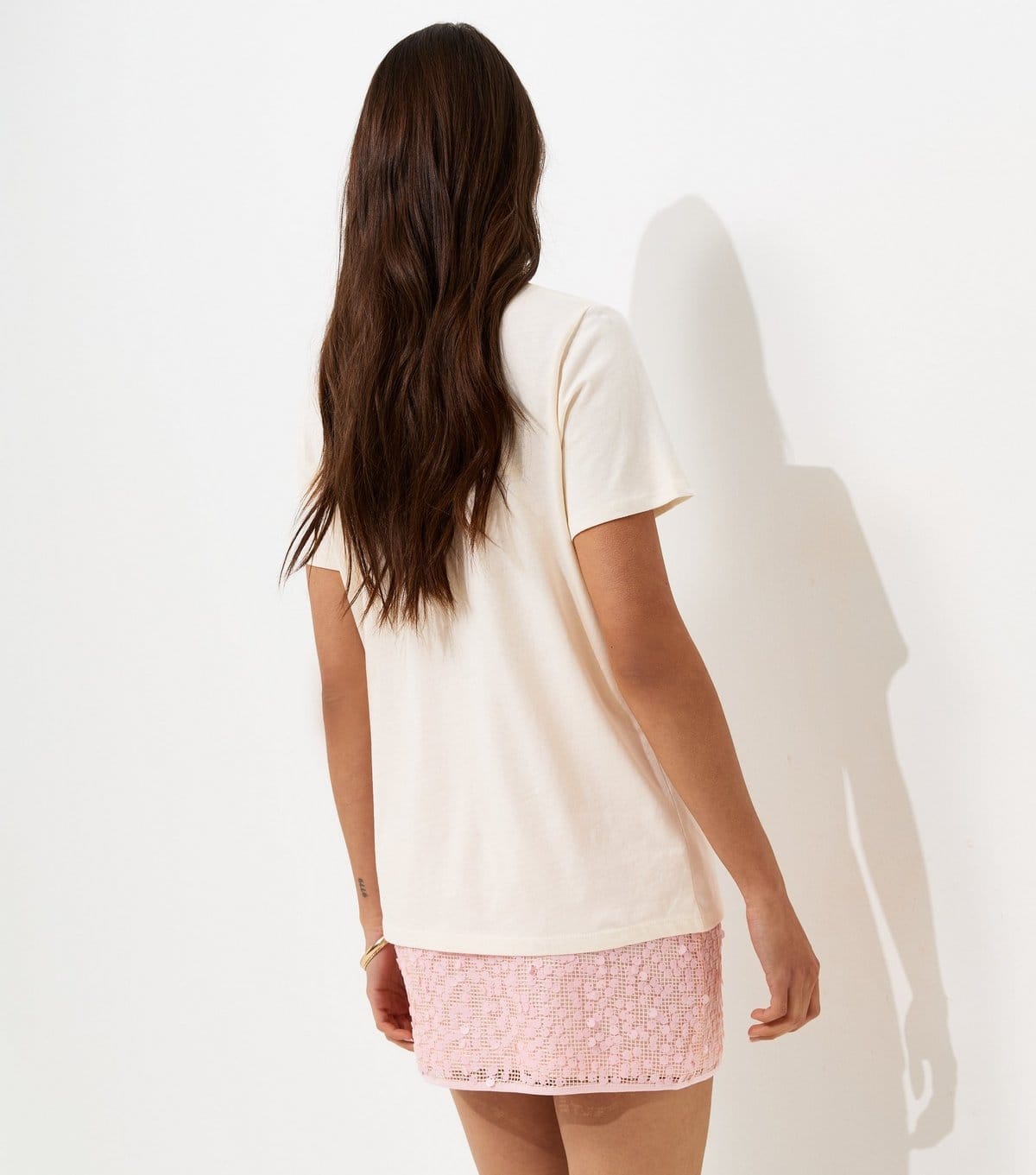 New Look Women's Off White Cotton Shell Print T-Shirt New Look - 4