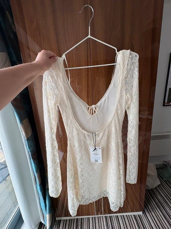 Bershka White Bershka Lace mini dress