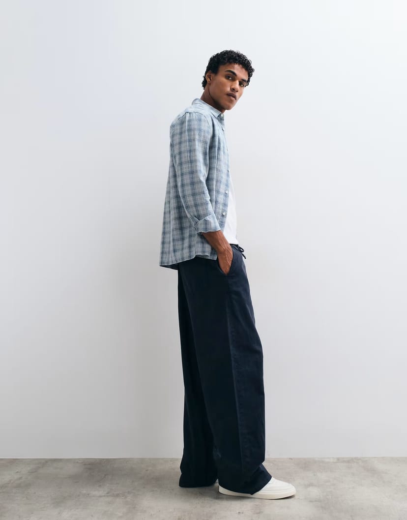 ASOS ASOS DESIGN loose trouser in navy - 1