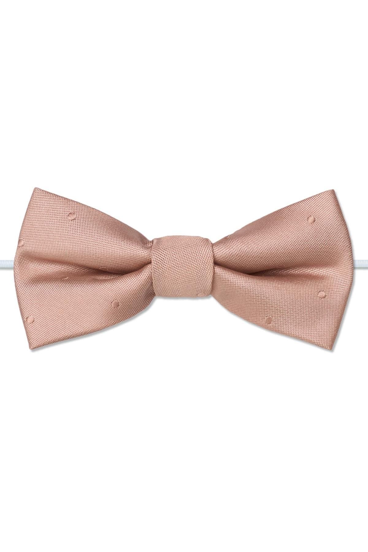 Paisley of London Paisley of London Men's Childrens elasticated bow tie, rose gold self dot