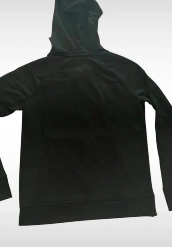 Under Armour Black Terry Hoodie Size 8 Full Zip Tech Gym