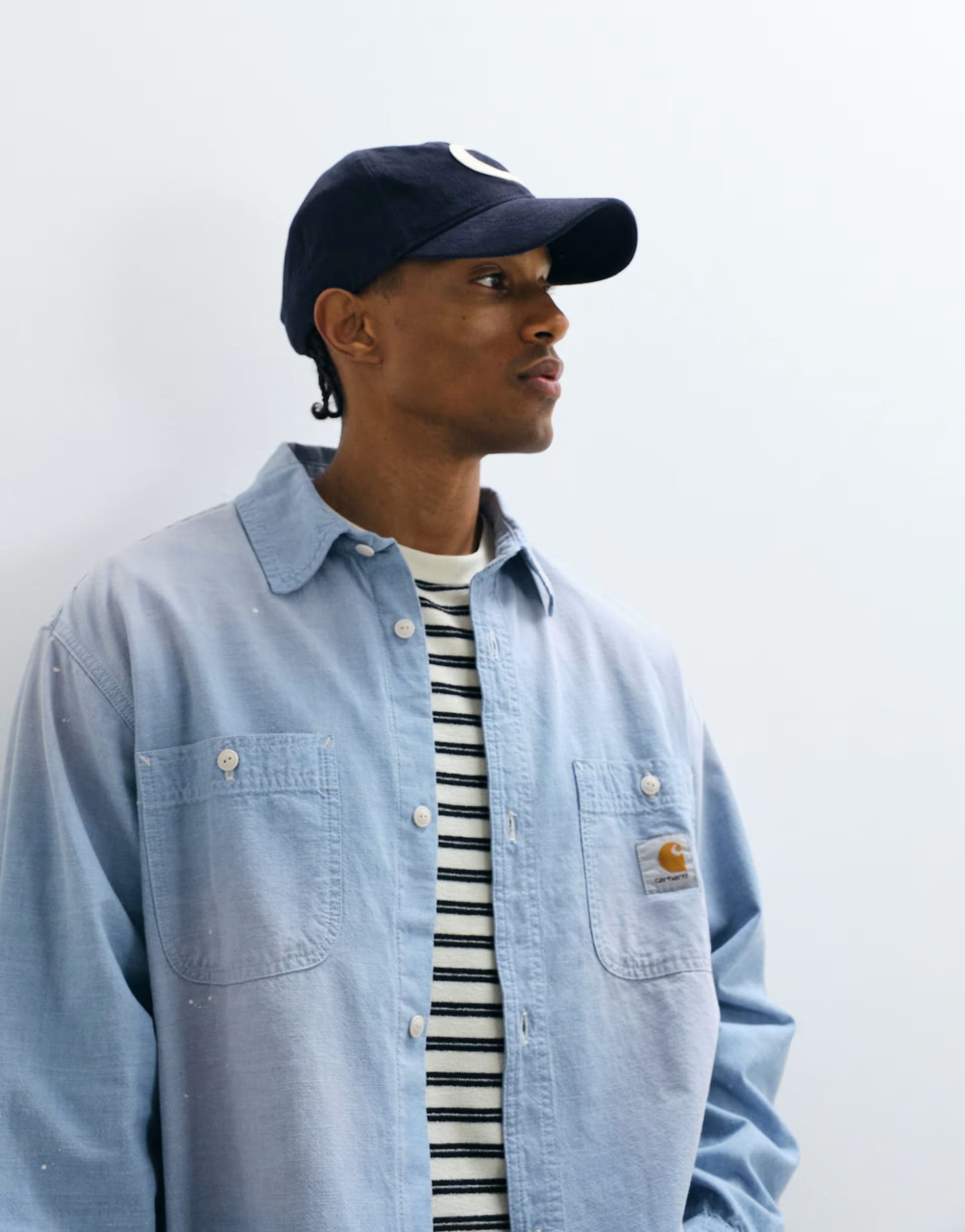 ASOS Carhartt Faded Light Blue Denim Shirt
