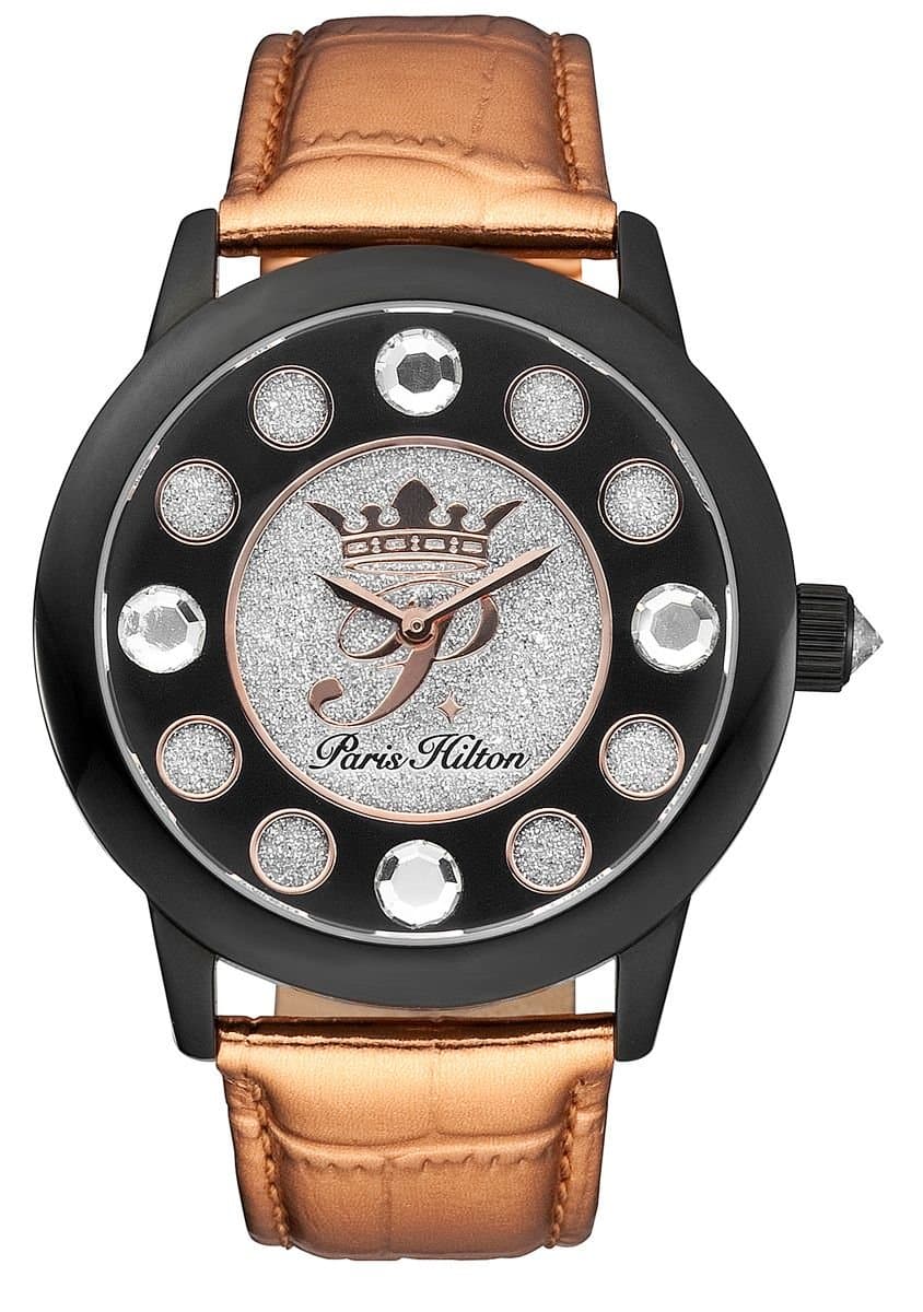 Paris Hilton Paris Hilton Women's Fame Black Watch in Gold