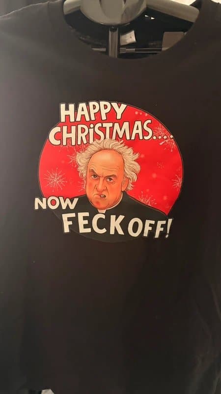 Summer New - Customised Christmas Father Ted humour shirt - large