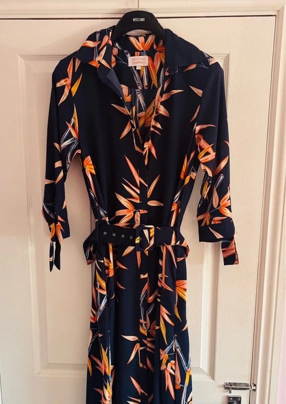Dancing Leopard Dancing leopard 14-16 plunge shirt dress wedding work party holiday pockets same day post - 1