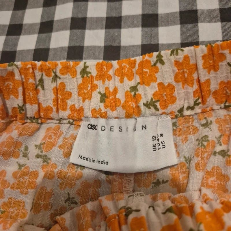 ASOS Design Orange floral shorts