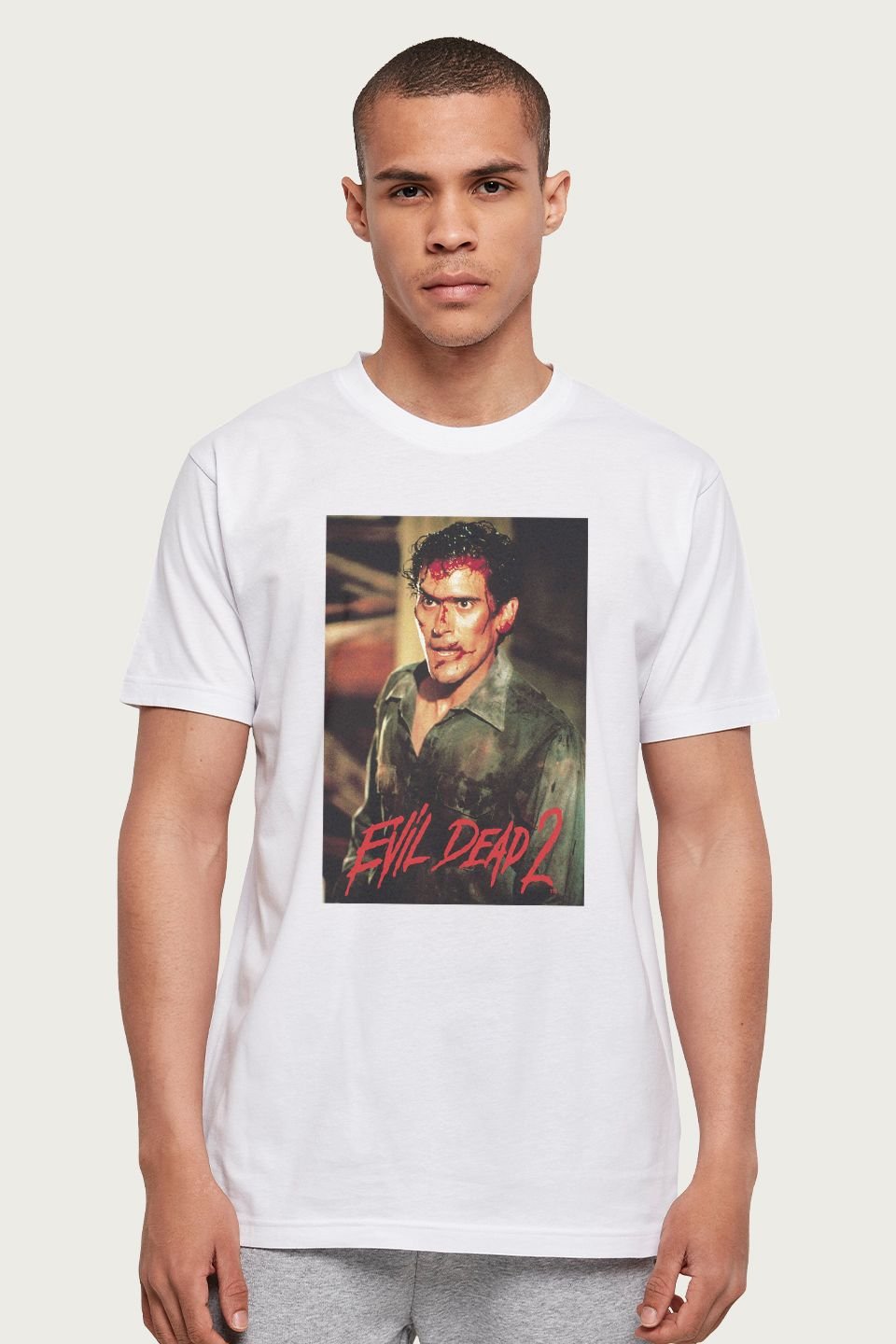Evil Dead Evil Dead Men's Ash Williams 2 T-Shirt in White - 1