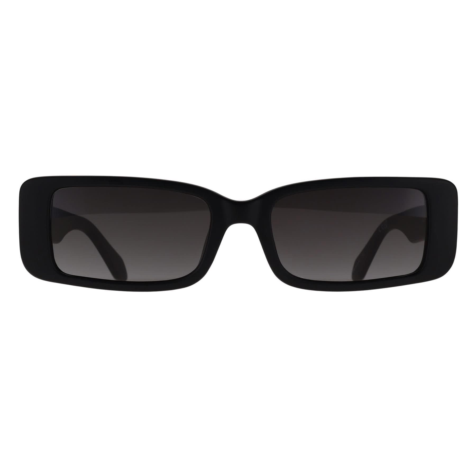 Quay Quay Women's Rectangle Matte Black Smoke Grey Art School
