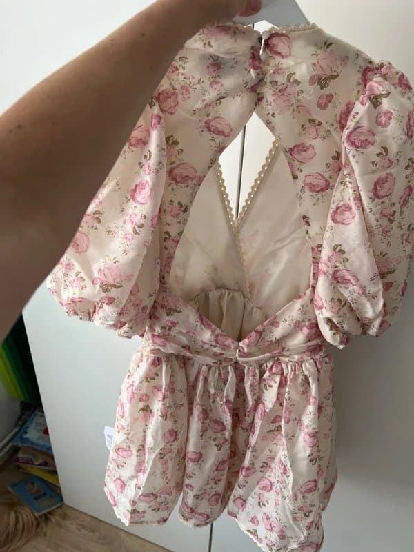 ASOS Asos Luxe floral puff sleeve mini dress UK10