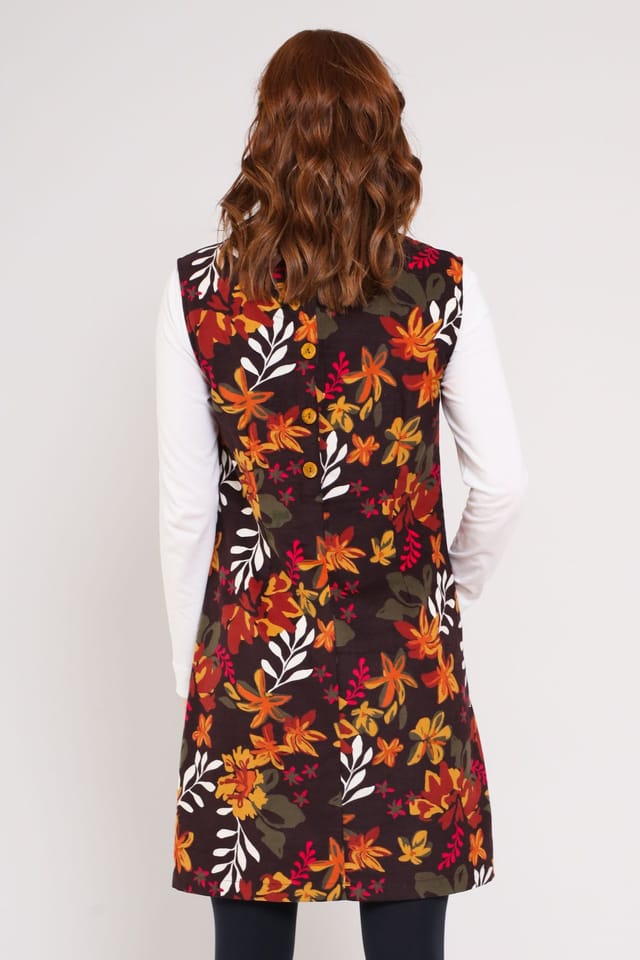 Nomads Clothing Nomads Clothing Women's Cotton Cord Pinafore Dress in Dark Brown - 3