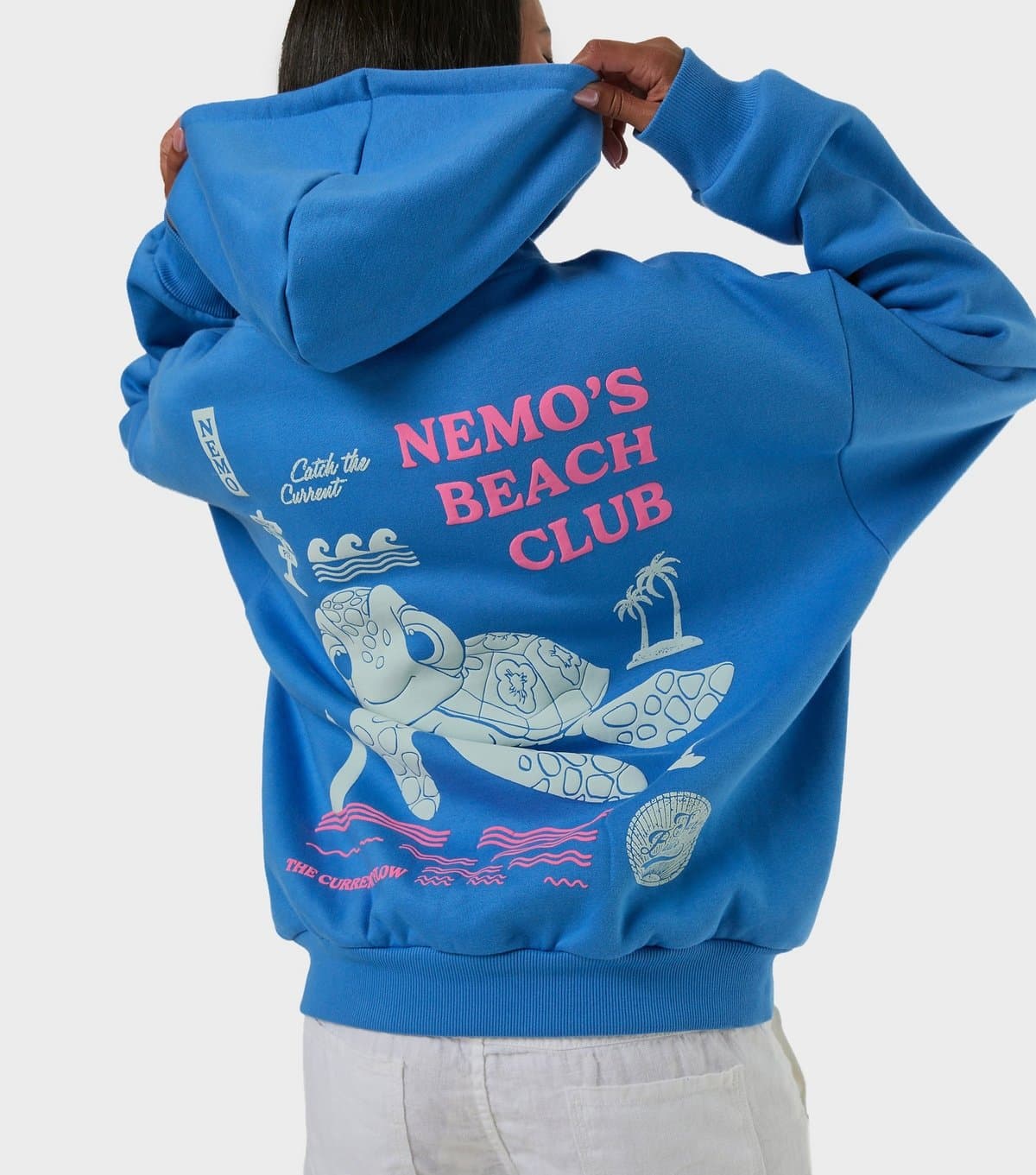 Skinnydip Women's Light Blue Disney Finding Nemo Hoodie Skinnydip New Look