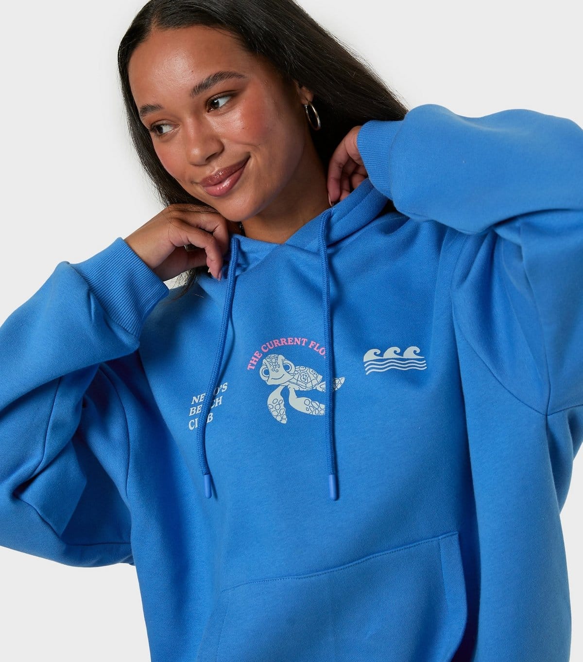 Skinnydip Women's Light Blue Disney Finding Nemo Hoodie Skinnydip New Look - 4