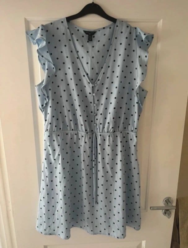 New Look Light Blue Polka Dot Summer Dress