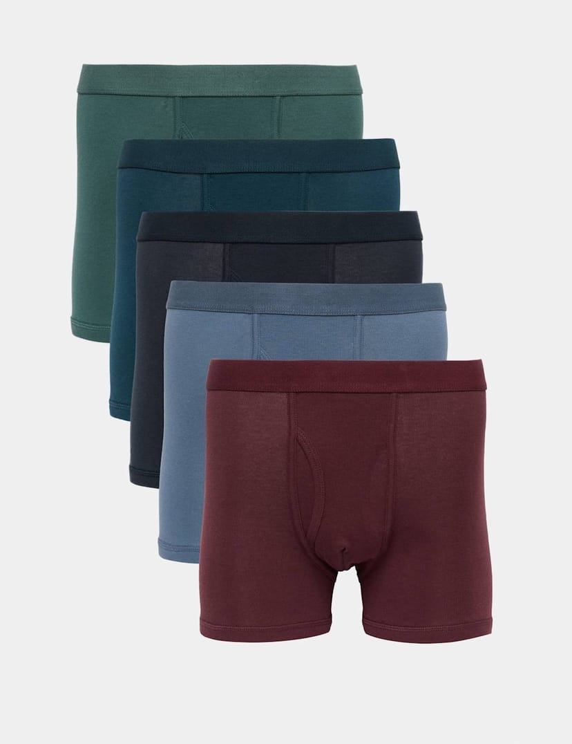 Marks & Spencer M&S 5 Pack Pure Cotton Stretch Trunks Multi - 1